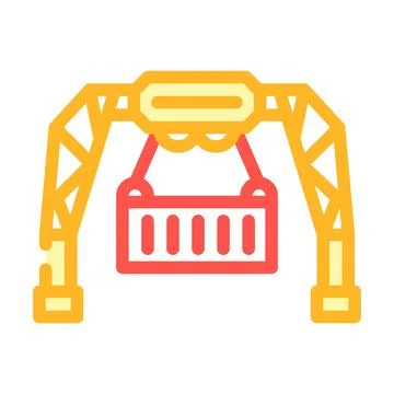 Loading container wholesale color icon vector illustration Ilustración de archivo