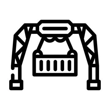 Loading container wholesale line icon vector illustration 스톡 일러스트