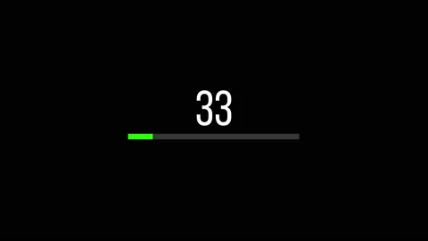 Loading with counter animation - Vector art .4K video. Stock Footage 145404884