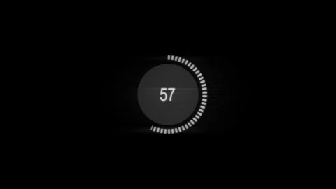 Loading Countup From Zero To One Hundred Glowing Effect Stock Footage 315969396
