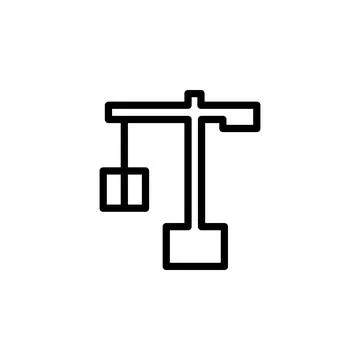 Loading crane icon. Element of minimalistic icons for mobile concept and web Stock Illustration