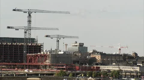 A loading crane, Stockholm Stock Footage 11340970