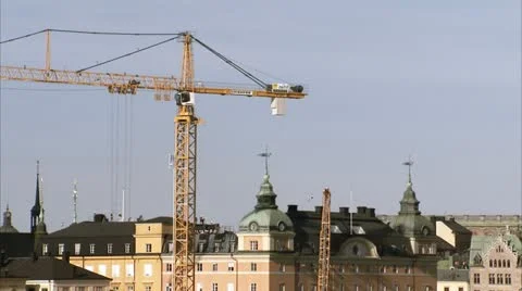 A loading crane, Stockholm Stock Footage 11340972