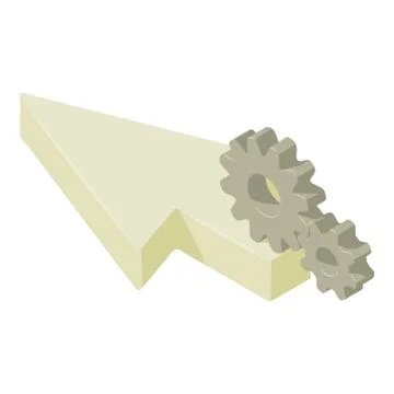 Loading cursor icon, isometric style Stock Illustration
