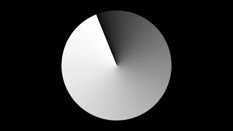 Loading cut circle icon animation on black background. Clip with alpha channe Video stock 270687852