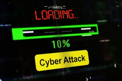 Loading cyber attack Stockfoto's