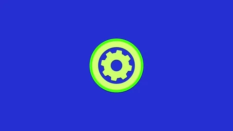 Loading data animation with spinning gear mechanism and pie diagram Stock Footage 302325303