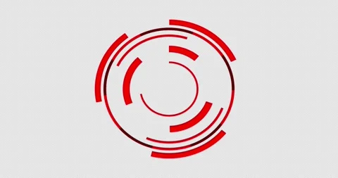 Loading data HUD circle interfaces in 4K alpha channel. Stock Footage 259007170