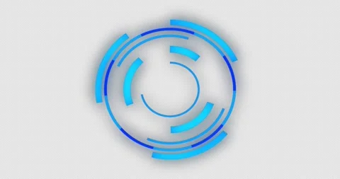 Loading data HUD circle interfaces in 4K alpha channel. Stock Footage 259007384