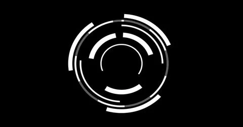 Loading data HUD circle interfaces. Sci-fi circle HUD interfaces with white.. Stock-Illustration