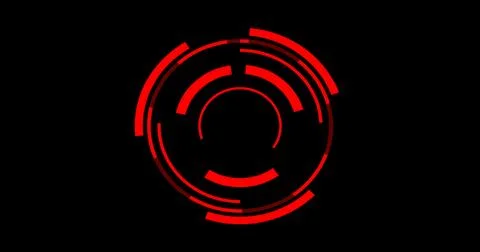Loading data HUD circle interfaces. Sci-fi circle HUD interfaces with red c.. Stock-Illustration