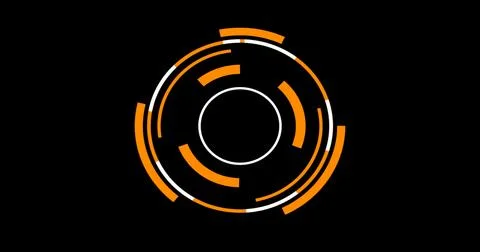 Loading data HUD circle interfaces. Sci-fi circle HUD interfaces with orang.. Stock-Illustration