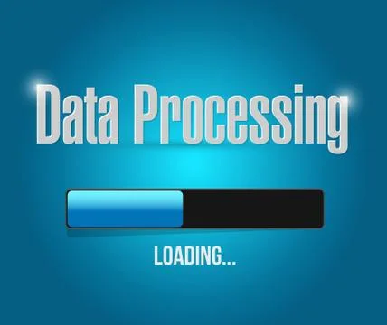 Loading data processing illustration design Illustrazione stock