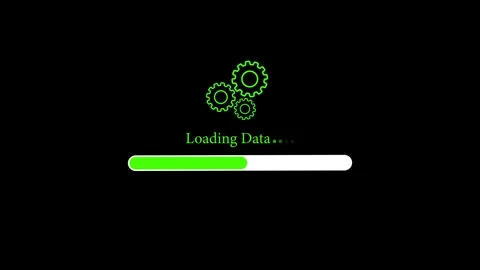 Loading data Progress Screen with setting interface animation Stock Footage 321750893