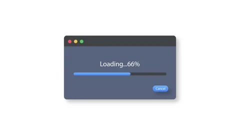 Loading data window with progress bar. Motion graphics. Stock-Footage 156576494