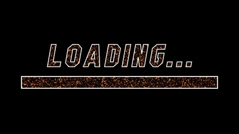 Loading design with 2 different models with orange particle animation and b.. Stock Footage 301268372