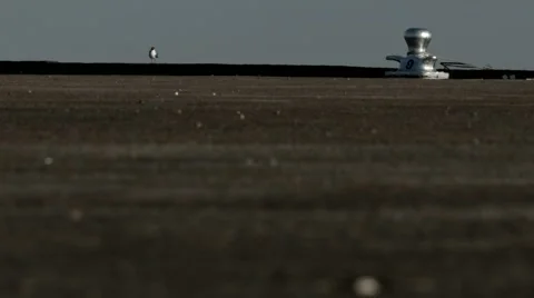 Loading Dock with Heat Waves and Bird Stock Footage 50055756