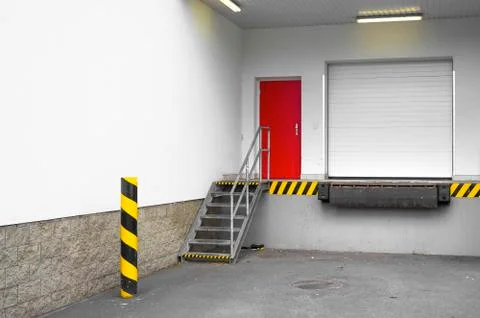 Loading dock for loading and unloading Stock Photos