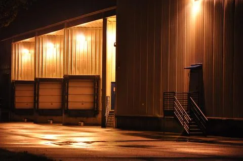Loading Dock at Night Foto stock