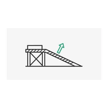 Loading dock ramp vector icon Stock Illustration