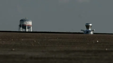 Loading Dock with Water Tower and Heat Waves Stock-Footage 50055736