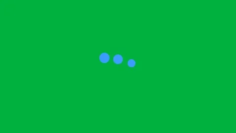 Loading dots bouncing indicator azure green screen Vidéo 342616211