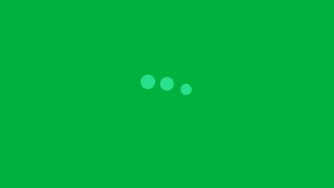Loading dots bouncing indicator jade green screen Video stock 342616242