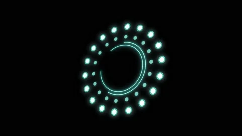 Loading Dots Isolated on Black Background Stock Footage 167129768