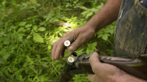 Loading Double Barrel Shotgun Video stock 81647226