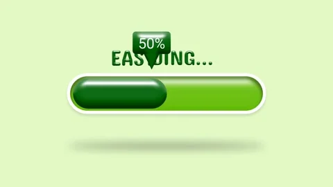 Loading easter day animation with progress line in green colour Vídeos de archivo 266787913