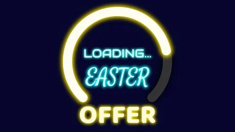 Loading easter offer sign in bright light Stock Illustration