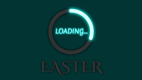 Loading easter sign in bright blue blinking light Stock Footage 266787804