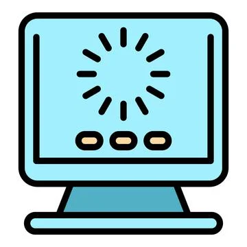 Loading ebook icon color outline vector 스톡 일러스트