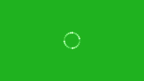 Loading effect with circular dots on green screen background Stock Footage 249573209