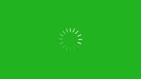 Loading effect with small lines in circular motion on green screen Stock Footage 314125624