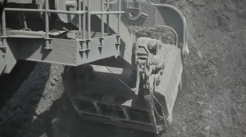 Loading excavator bucket Stock Footage 50324650