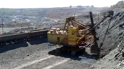 Loading excavator - timelapse Stock Footage 51162241