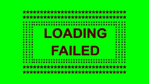 Loading failed error message asterisk dotted frame red flash animation Stock Footage 337785389