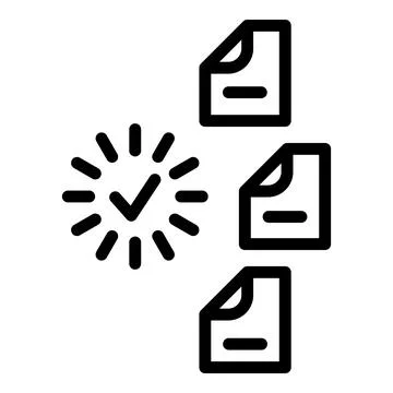 Loading files icon, outline style イラスト素材