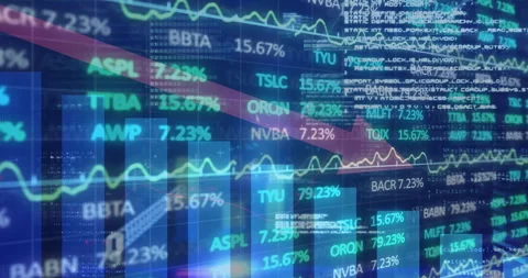 On loading financial dashboard refreshing bars line graphs and pointer 스톡 동영상 314752932
