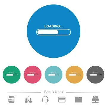 Loading flat round icons イラスト素材