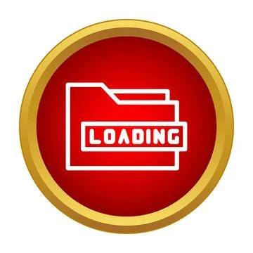 Loading folder content and data transfer progress icon Stock Illustration