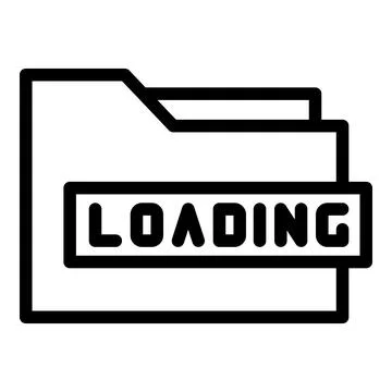 Loading folder icon outline vector. Html code Stock Illustration