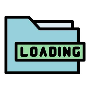 Loading folder icon vector flat Stockillustratie