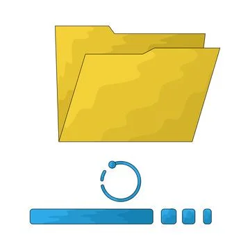 Loading folder illustration Illustrazione stock