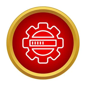 Loading gear icon indicating system update process Stock Illustration