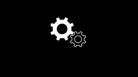 Loading gear icon waiting for repair loading maintenance animated gear rota.. Stock Footage 298127606