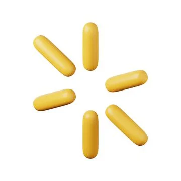 Loading glare yellow star high quality 3D render illustration icon. Stock Illustration