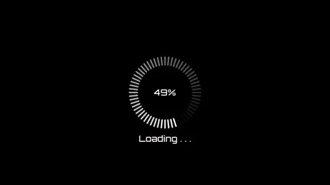 Loading Glitch Animation with Percentage Progress and Digital Error Effect Stock Footage 329912077