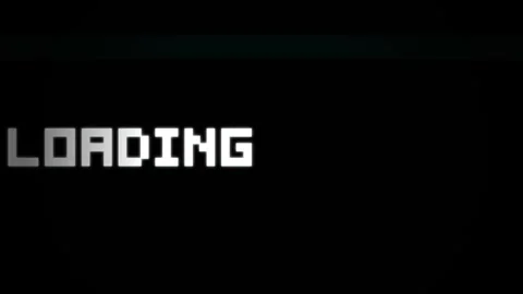 Loading glitch Blue pixelated text Stock Footage 340253168